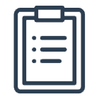 clipboard-icon Icon of a clipboard with bullet points.